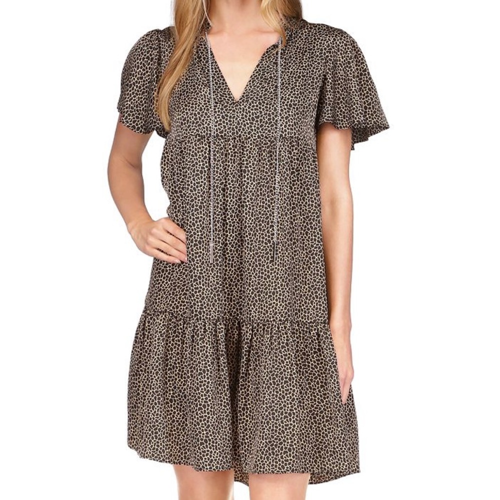 Michael Kors Cheetah Chain Baby Doll Dress